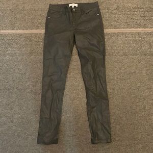NWOT Coated Skinny Jeans - Grey
